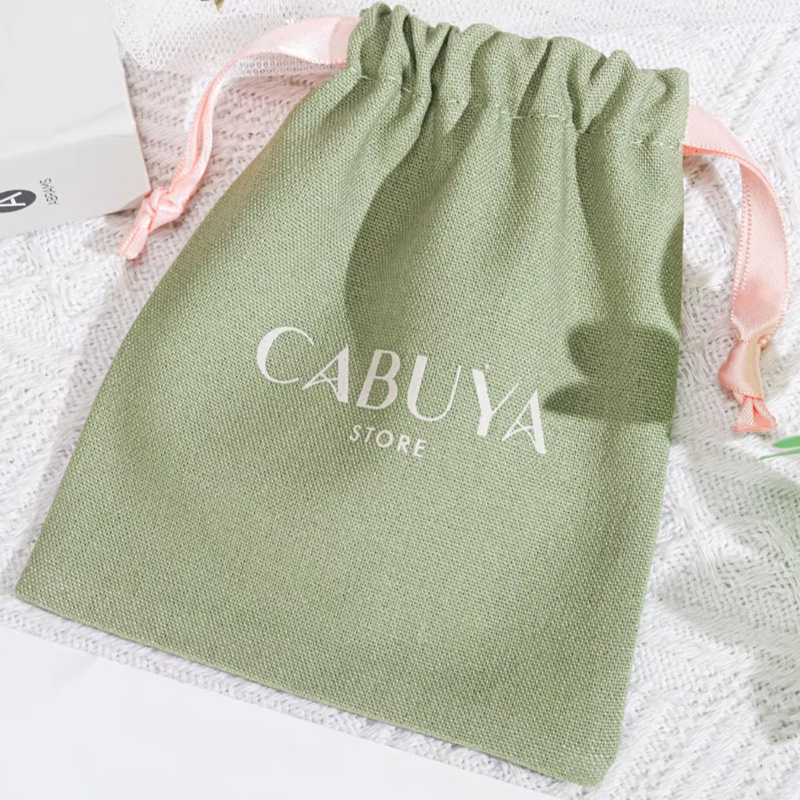 Linen Bag Bulk - Wysokiej jakości zielony bawełniano-lniany worek ze