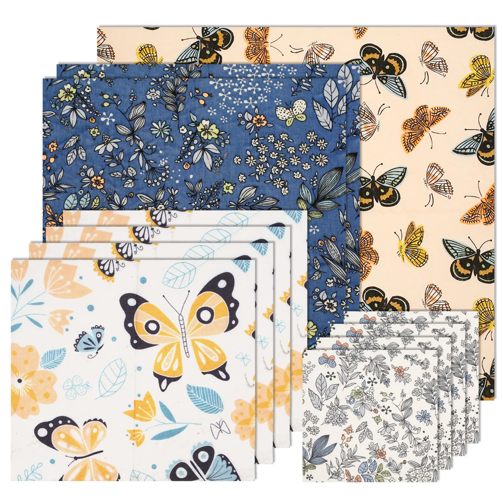 Beeswax Wrap Reusable - 11-częściowy zestaw owijek z wosku pszczelego,