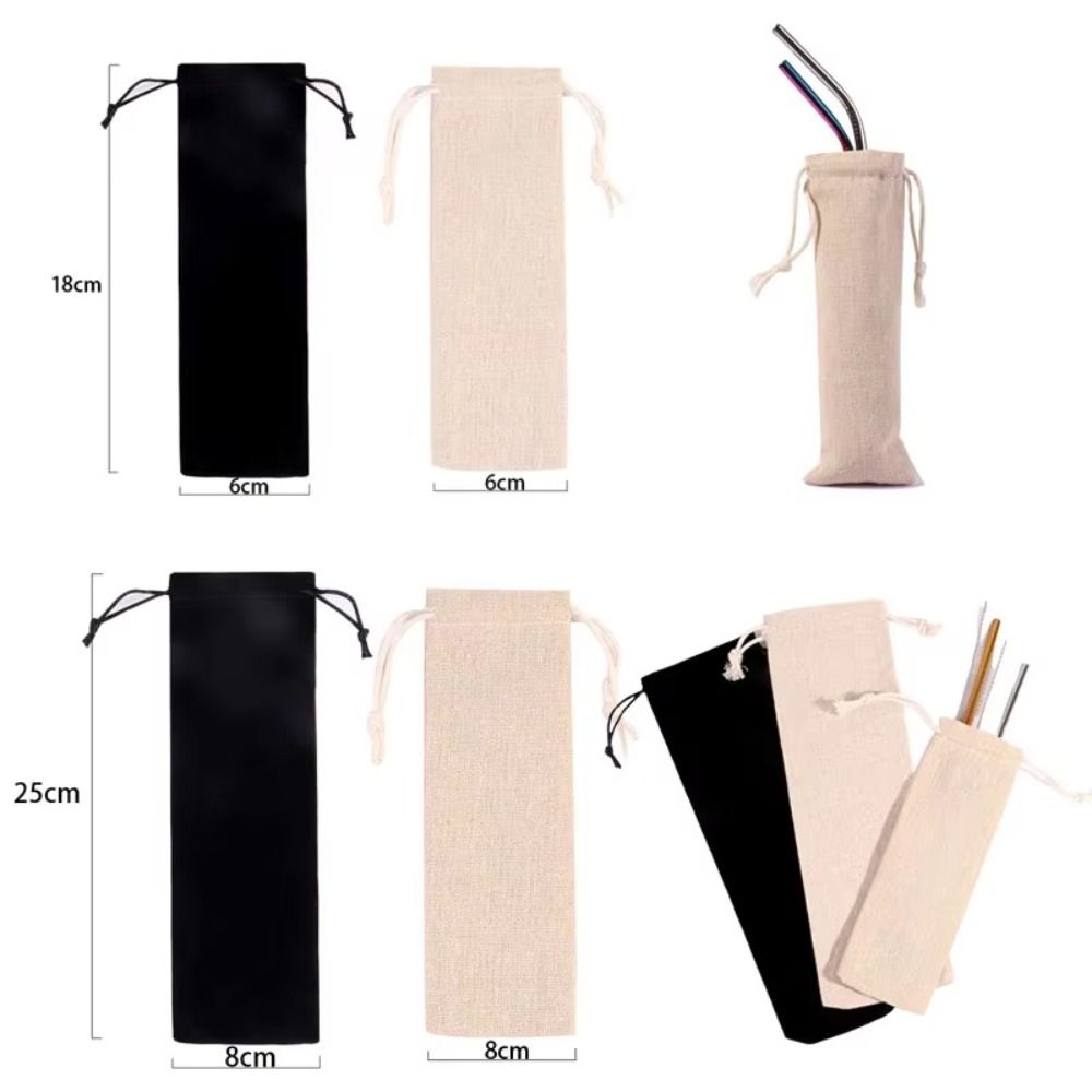 Linen Bag Bulk - Wielofunkcyjna bawełniano-lniana torba ze sznurkiem, pyłoszczelna,