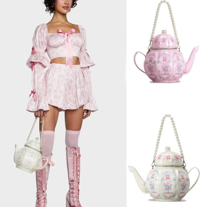 Pearl Chain Teapot Crossbody B – Linen Bag Bulk recenzja i cena