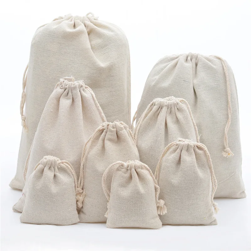 10 sztuk/partia juta bawełnian – Linen Bag Bulk recenzja i cena