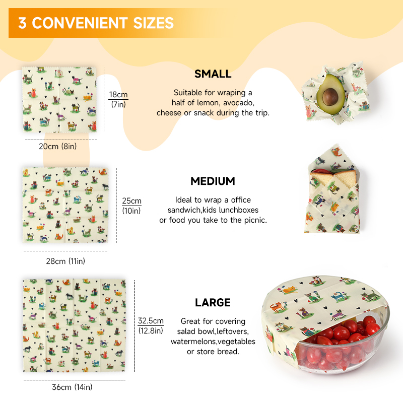 6 opakowań (2S. 2M, 2L) Wielor – Beeswax Wrap Reusable recenzja i cena