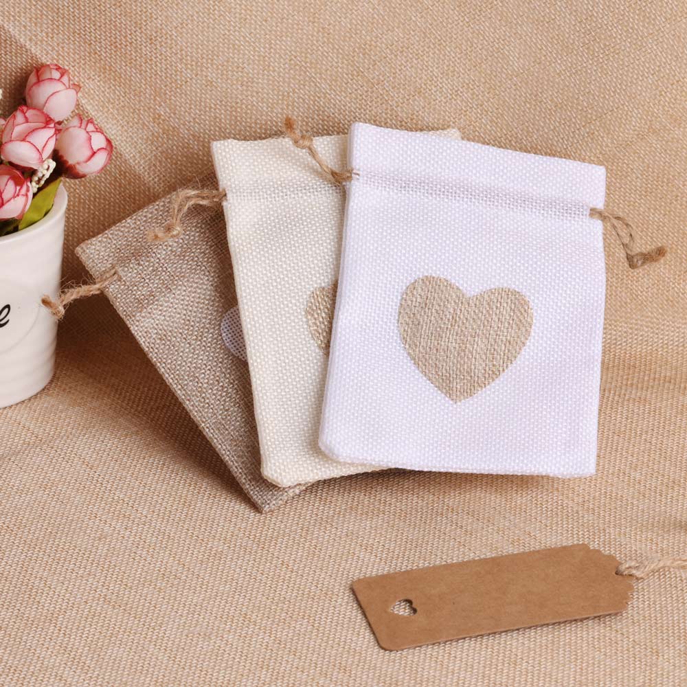 5 sztuk/partia serce lniana to – Linen Bag Bulk recenzja i cena