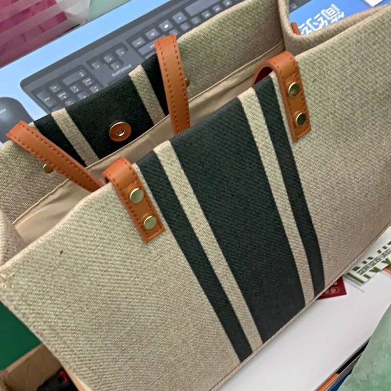Casual Canvas Stripe Pattern W – Linen Bag Bulk recenzja i cena