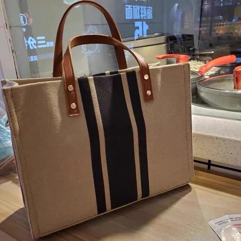Casual Canvas Stripe Pattern W – Linen Bag Bulk recenzja i cena